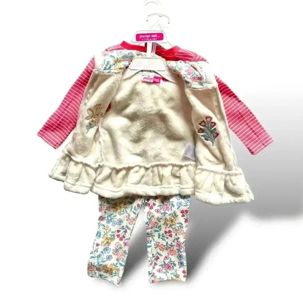 NWT Penelope Mack 12mo Snow Garden Set (hooded vest, LS, LP). Bundle to save! - Picture 5 of 8